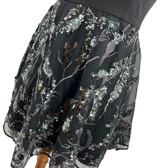 Dress The Population Sequined Open Back Dress Small New - Picture 4 of 8